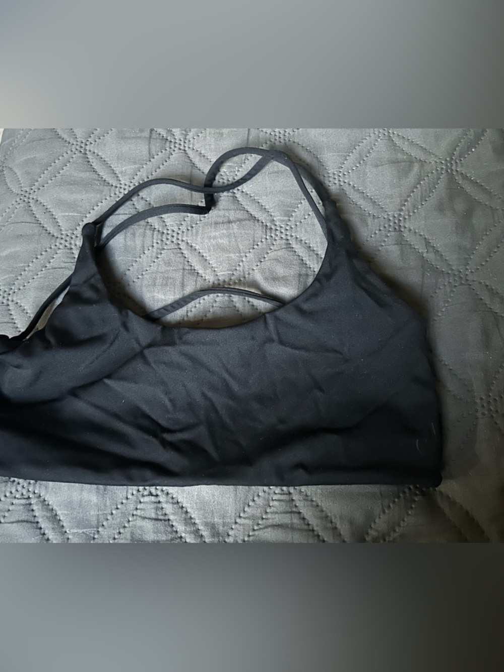Everyday Black Strappy Low-Impact Sports Bralette